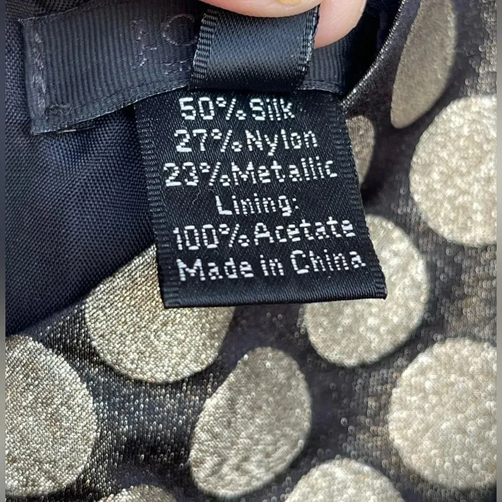 J. Crew Collection Gold Metallic Cocktail Dress, size 6 - Image 6