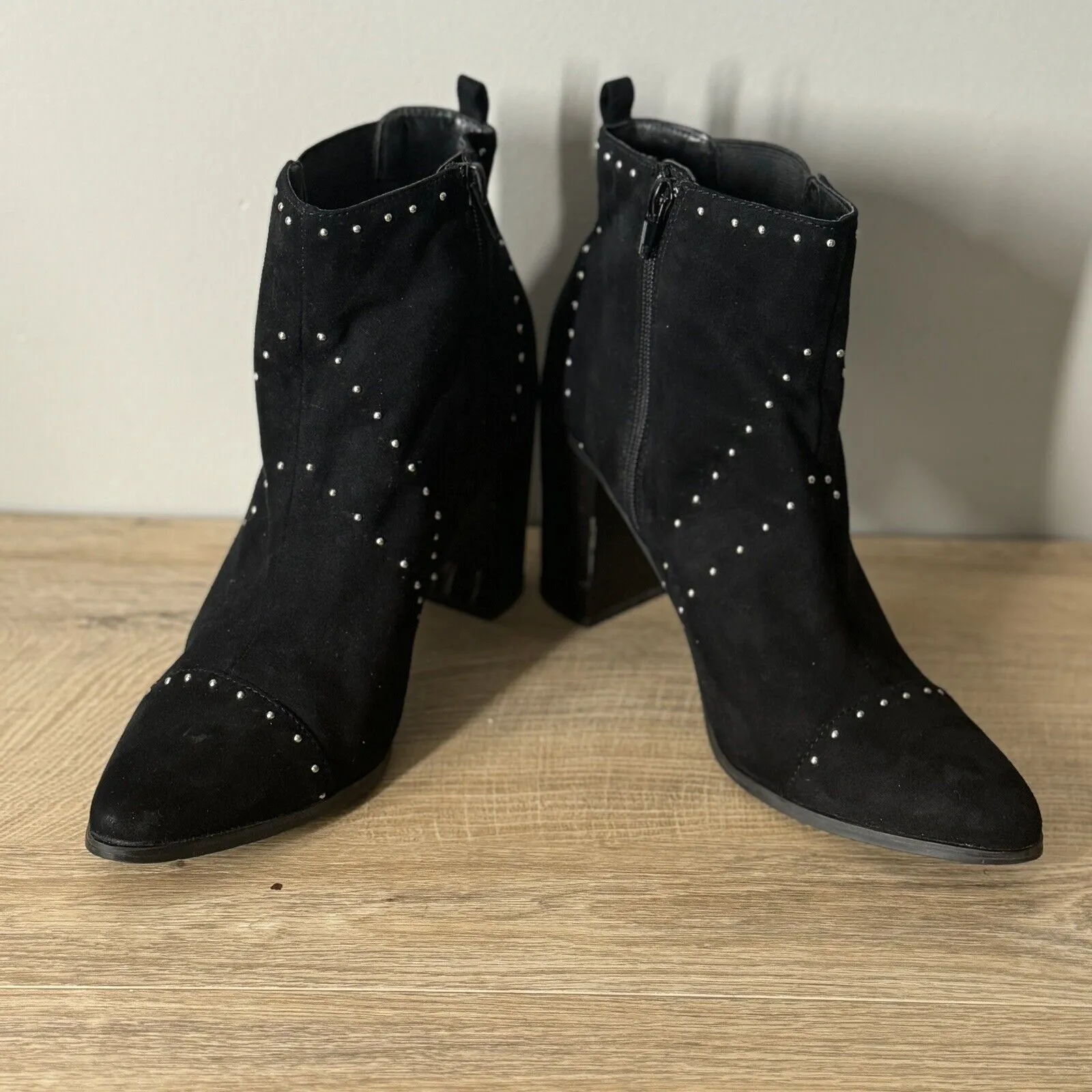 Kensie Boots‎ Womens 10 M Black Studded Bootie Delanie Neutral Minimalist Preppy - Image 7