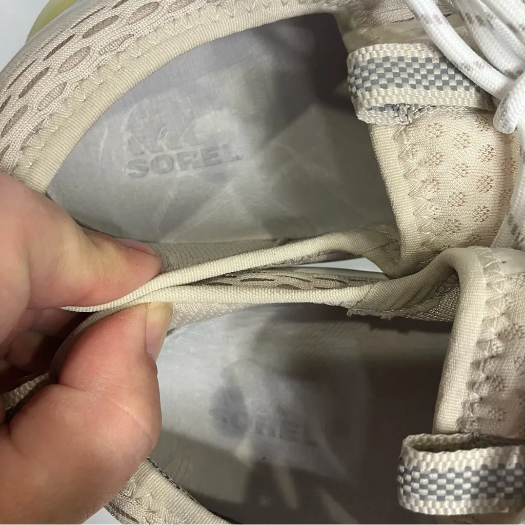 Sorel‎ kinetic impact lace up sneakers women’s size 10 tan yellow activewear - Image 10