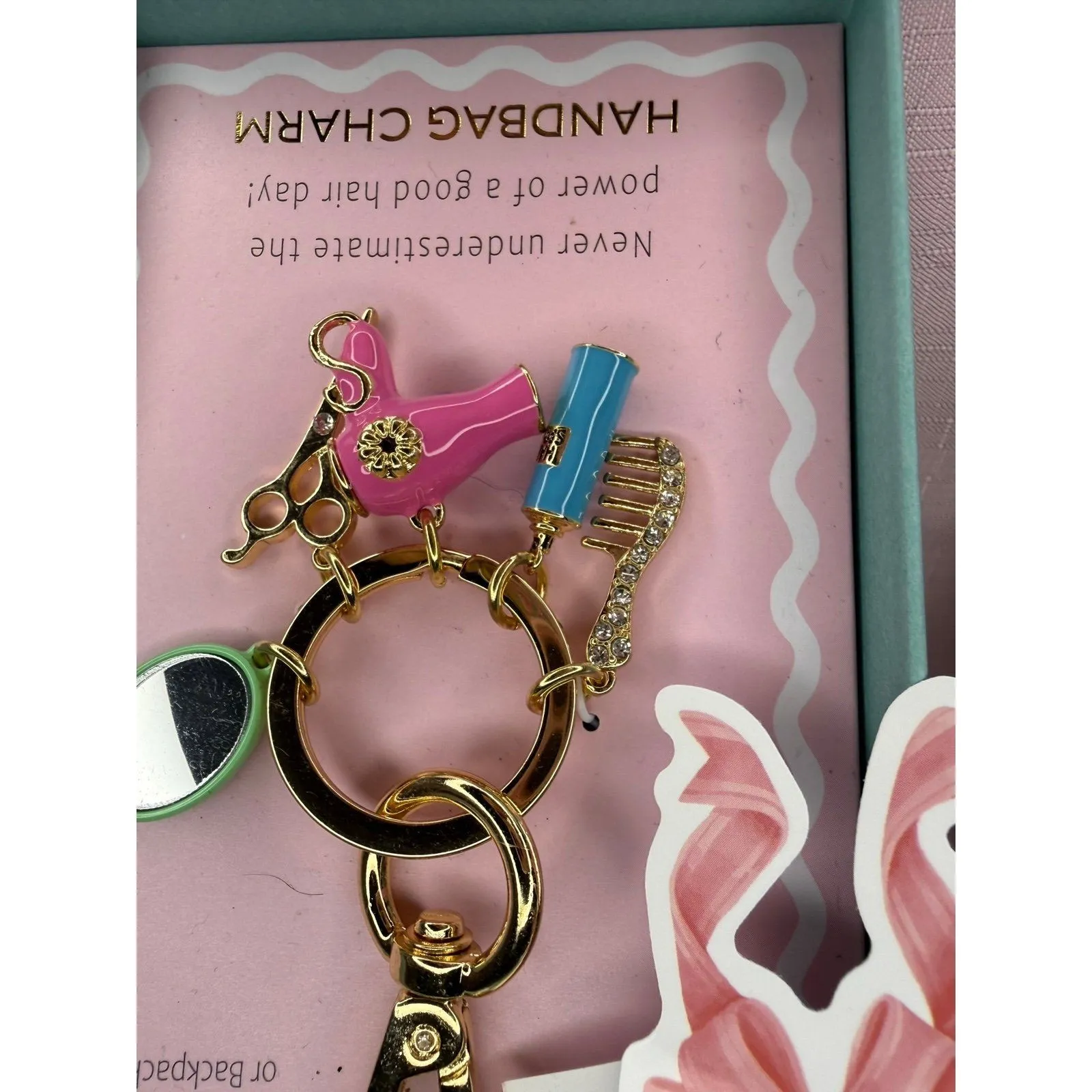 Hairdresser Themed Bag Charm keychain - Image 4