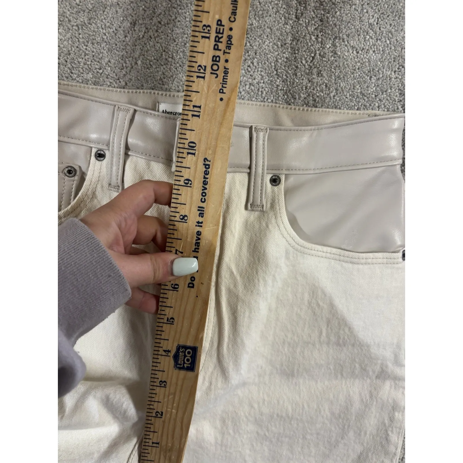 Abercrombie & Fitch Jeans 27 / 4 Womens 90s Straight‎ Faux Leather Ultra High - Image 8