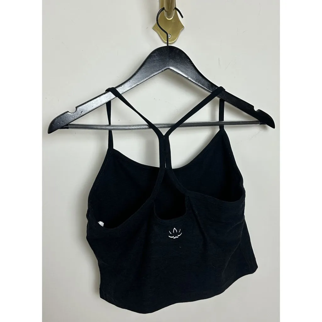 BEYOND YOGA Spacedye Slim Racerback Cropped Tank in Darkest Night Size Large - Image 6