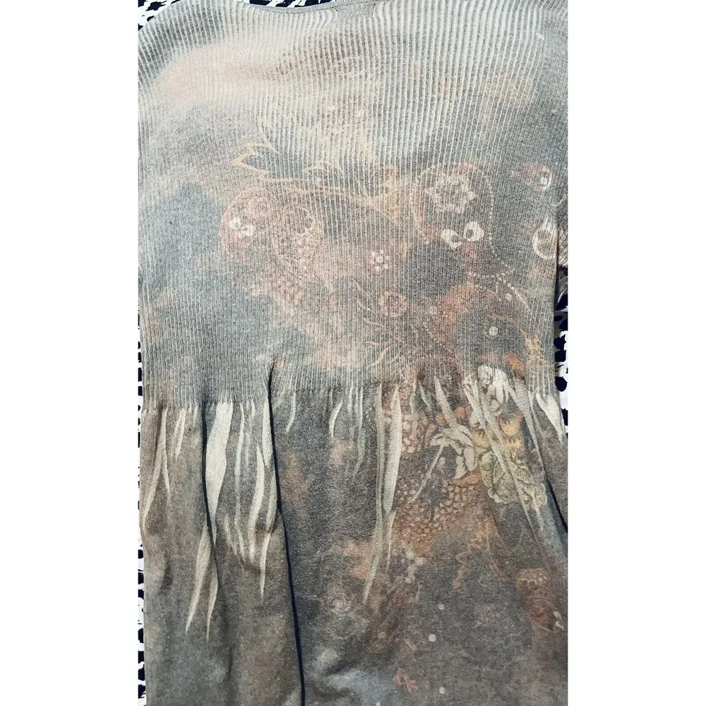 Vintage Ladies Mermaid Brand Brown Lightweight Long Sleeve Sweater Size Large - Image 6