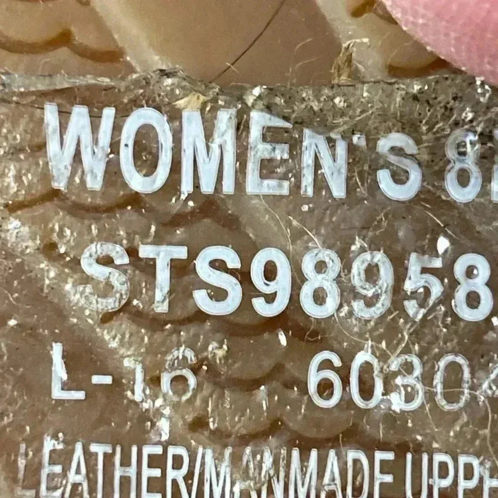 SPERRY TO SIDER WO SIZE 8  GOLD THONG SANDAL ADJ ANKLE STRAP HOOK LOOP CLOSE - Image 11