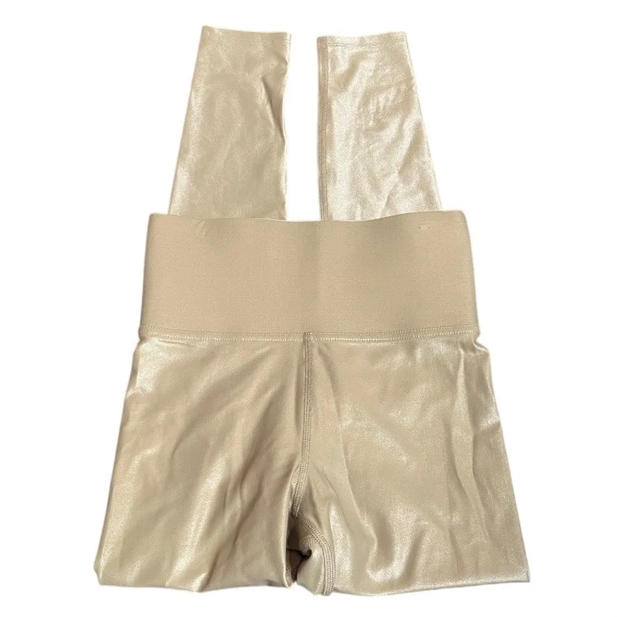 CARBON38 High Rise Leggings Tan Shimmer Sparkle Activewear Women's XXS - Image 2