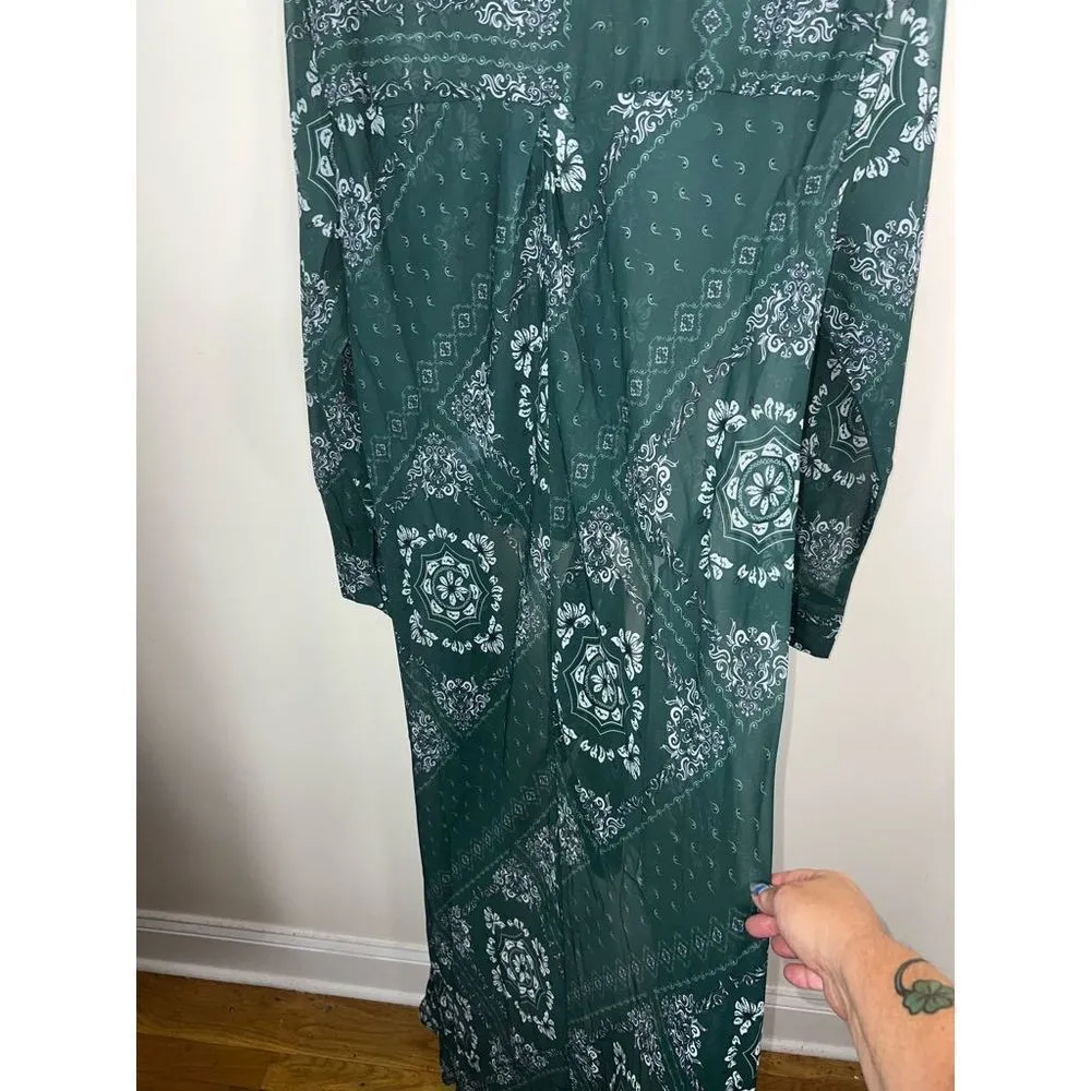 Soncy Plus Sheer Tie Front‎ Duster (Soncy size 2) Green - Image 6