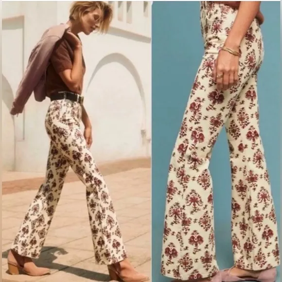 Anthro’s Pilcro and the Letterpress High-Rise Bootcut Retro Cords Pants Size 28 - Image 2