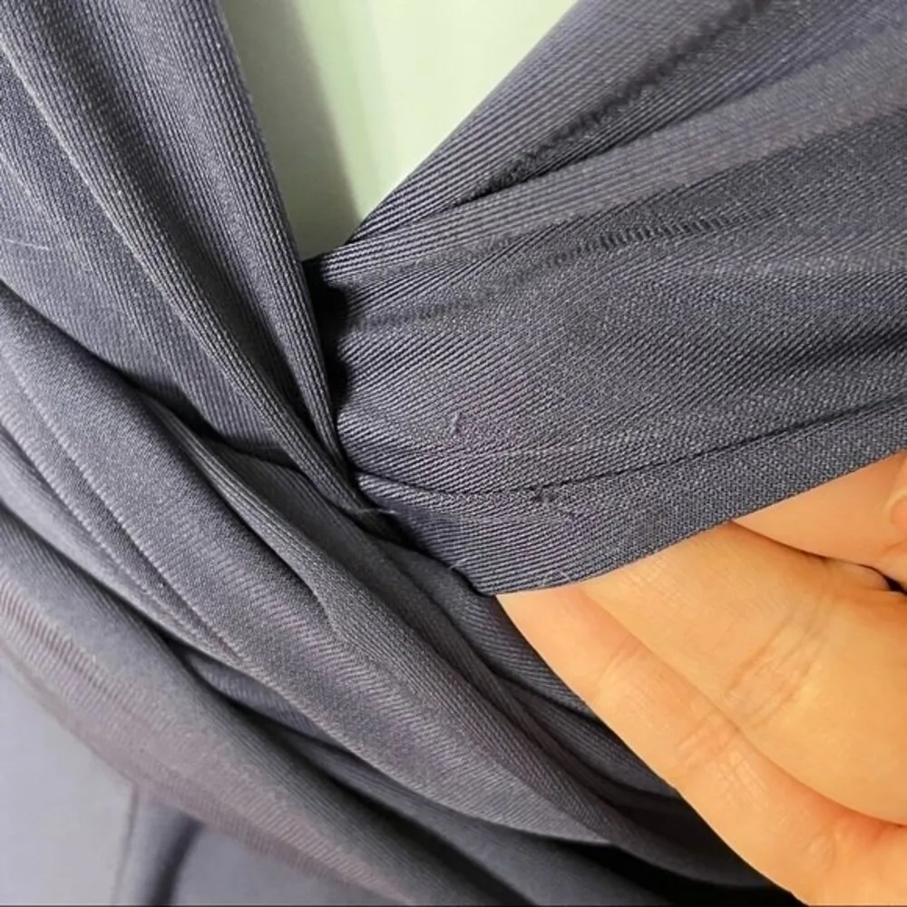 Dessy Collection Twist Wrap Dress With Chiffon Overskirt Convertible Infinity Purple - Image 6