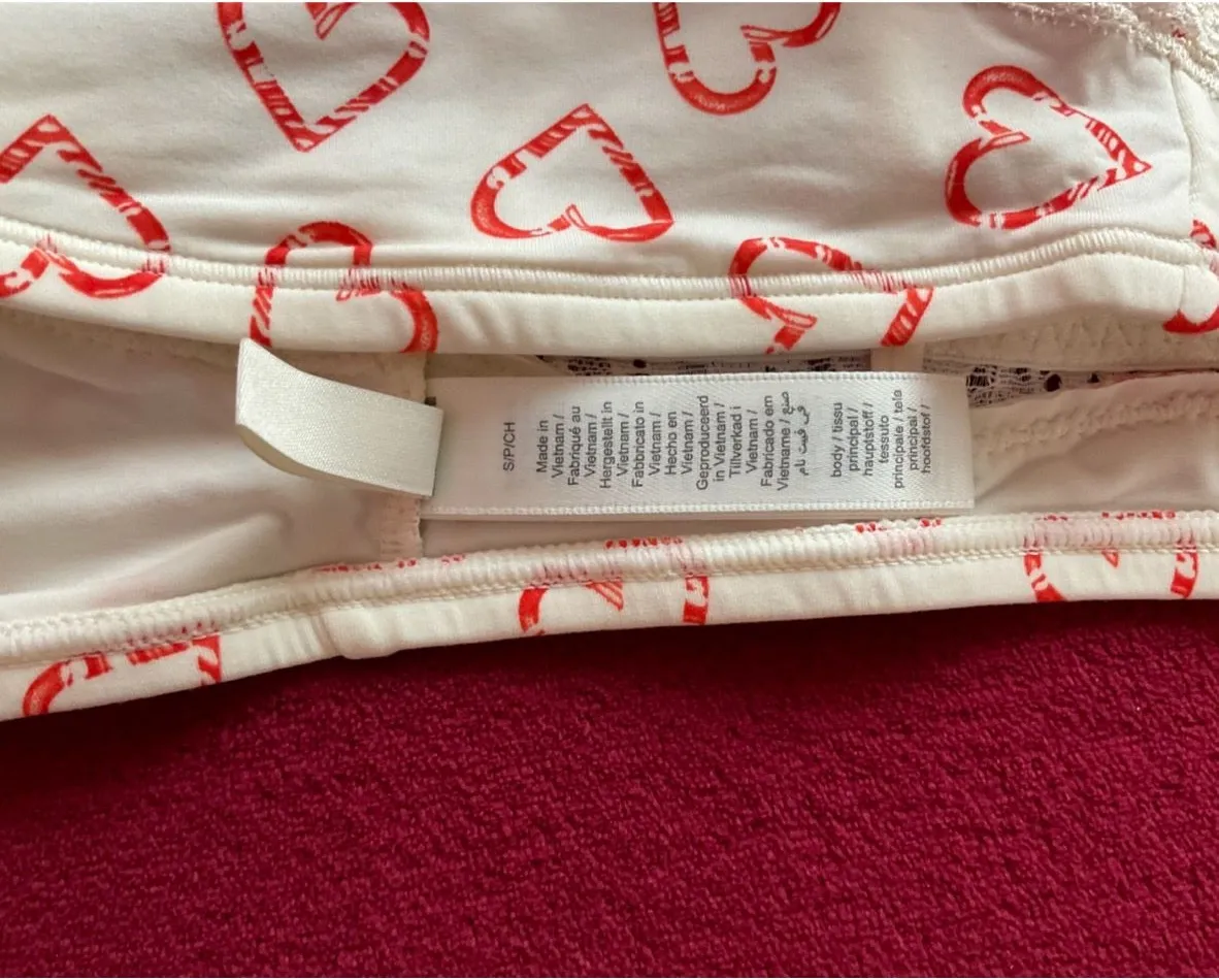 SKIMS fits everybody lace scoop bralette in candy heart print size S - Image 4