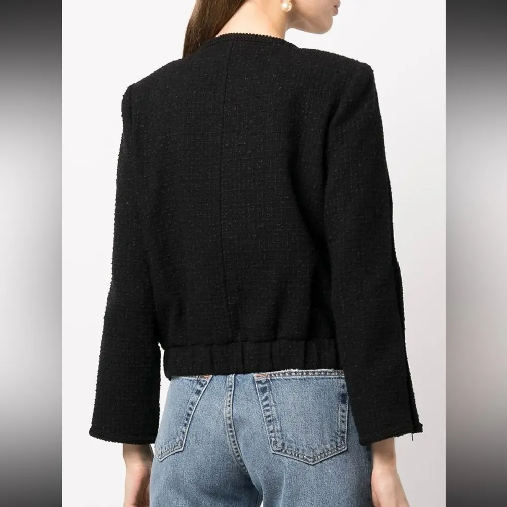 Derek Lam Black Tweed Jacket wool blend - Image 3