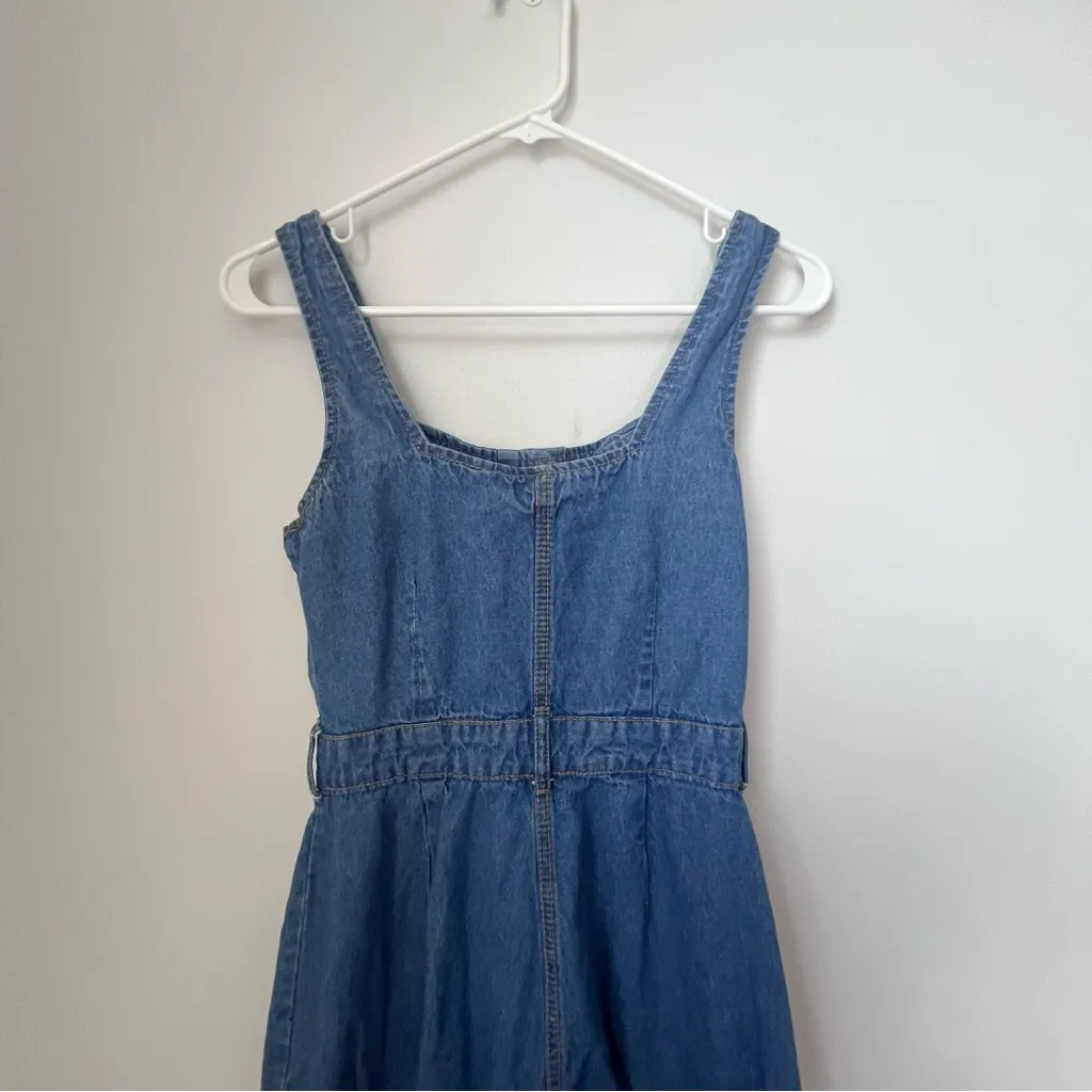 Sincerely Jules Wide Leg Denim Romper Size Small Blue - Image 7