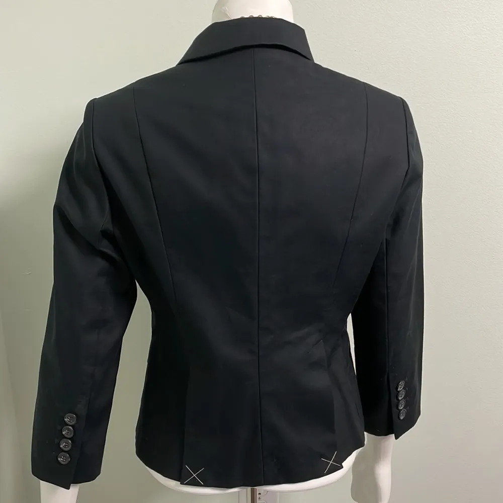 LOFT Black Double Breasted Cropped Jacket NEW - Image 3