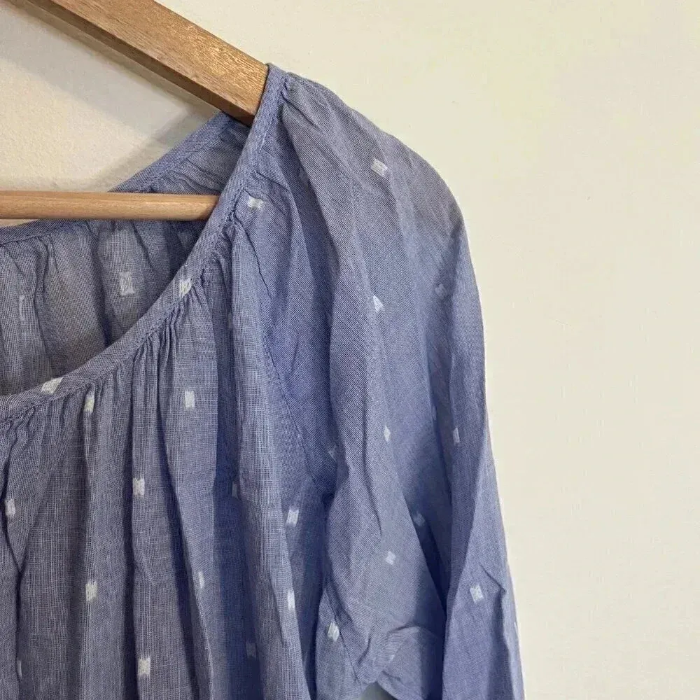 J. Crew Chambray Peasant Blouse - Image 6