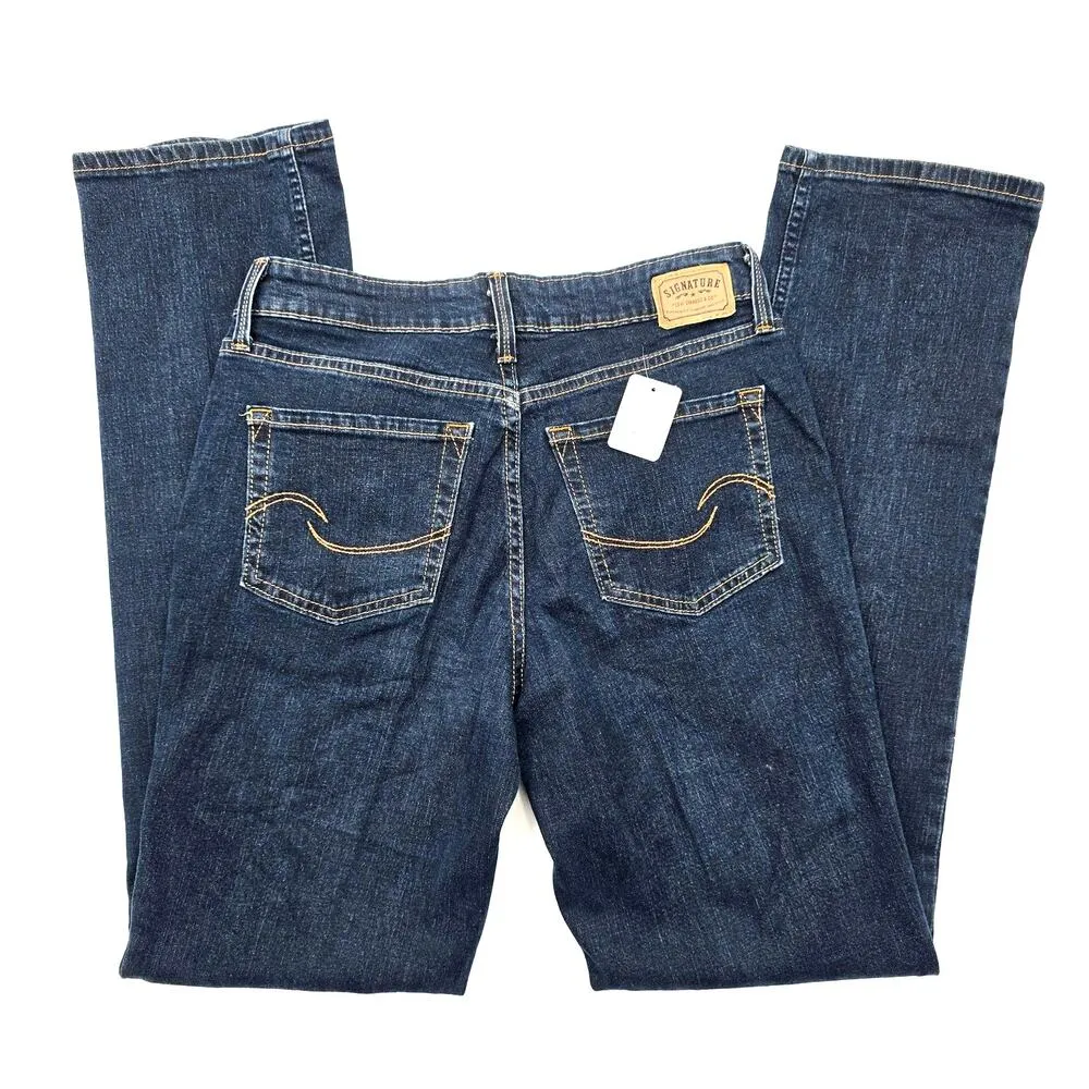 Levi's Strauss & Co Mid Rise Straight Blue Denim Jeans Pants Bottoms Size 4 - Image 4