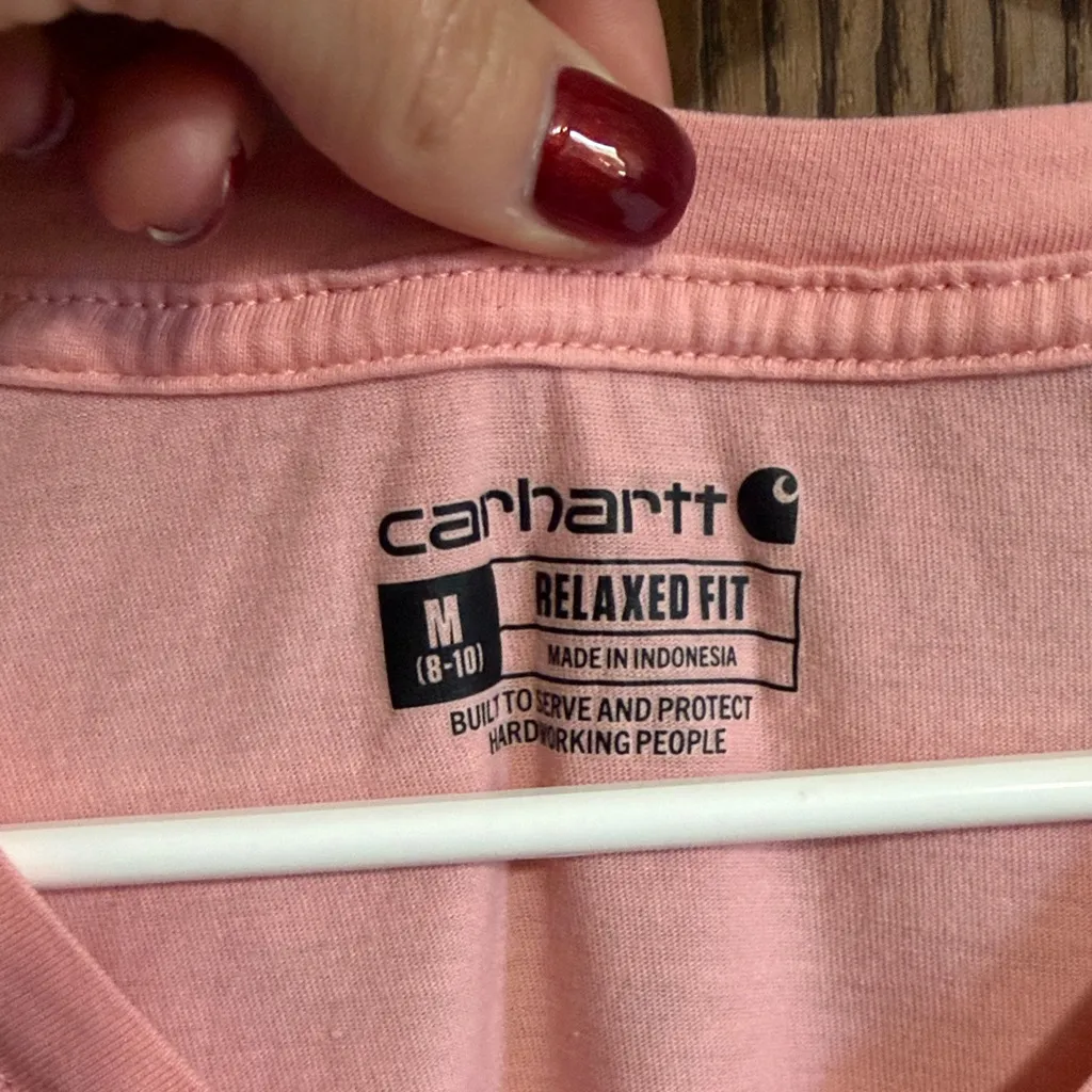 Carhartt light Coral Short Sleeve V-Neck Tee - Image 3