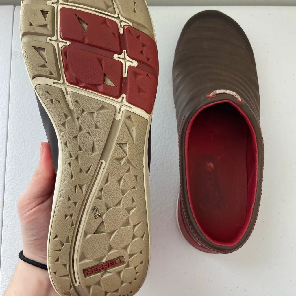 EUC Merrell‎ women’s applaud slide bracken brown slip on sneakers shoes size 8.5 - Image 5