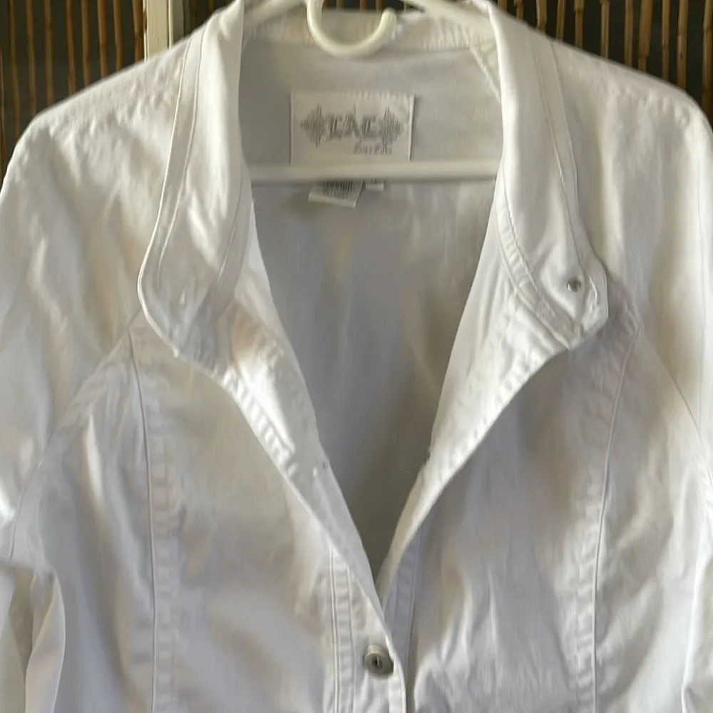 Live A Little white jacket with silver buttons - Image 3
