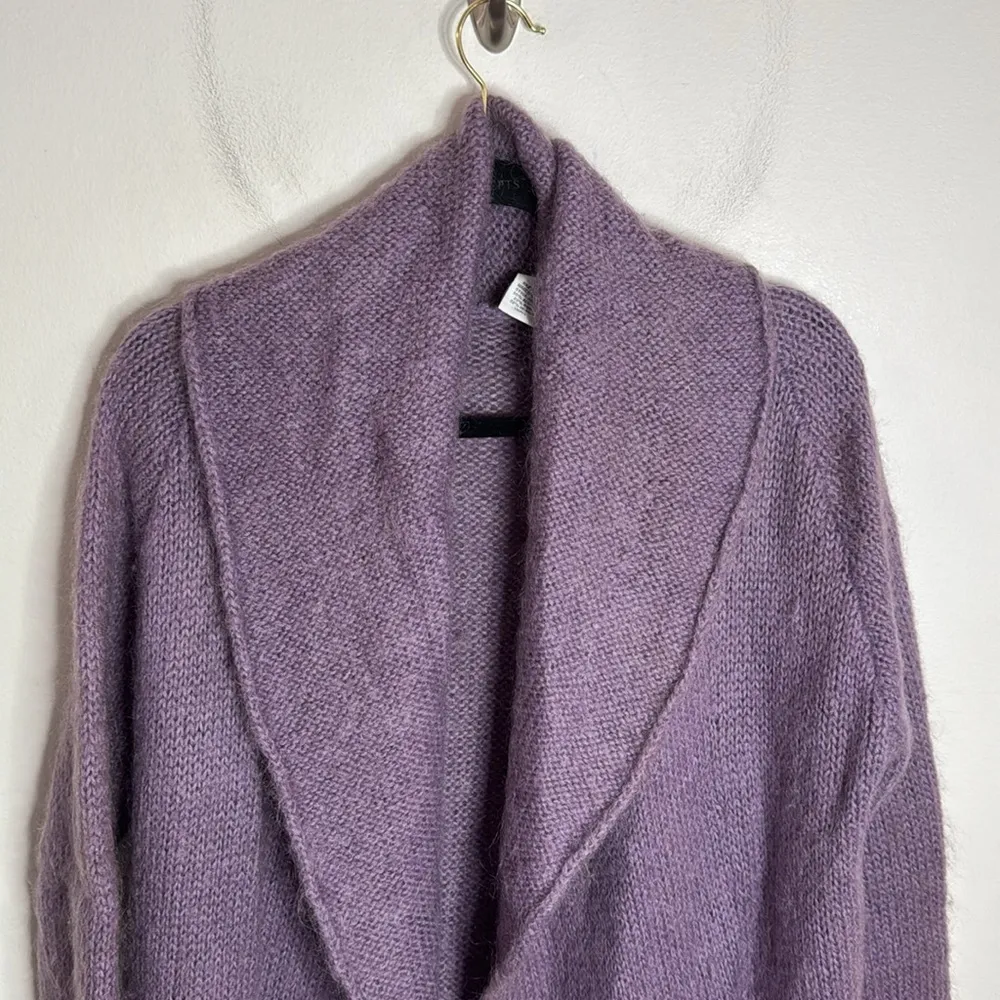 Soft Surroundings Telluride Shawl Cardigan Lilac Purple Mohair blend size S - Image 5