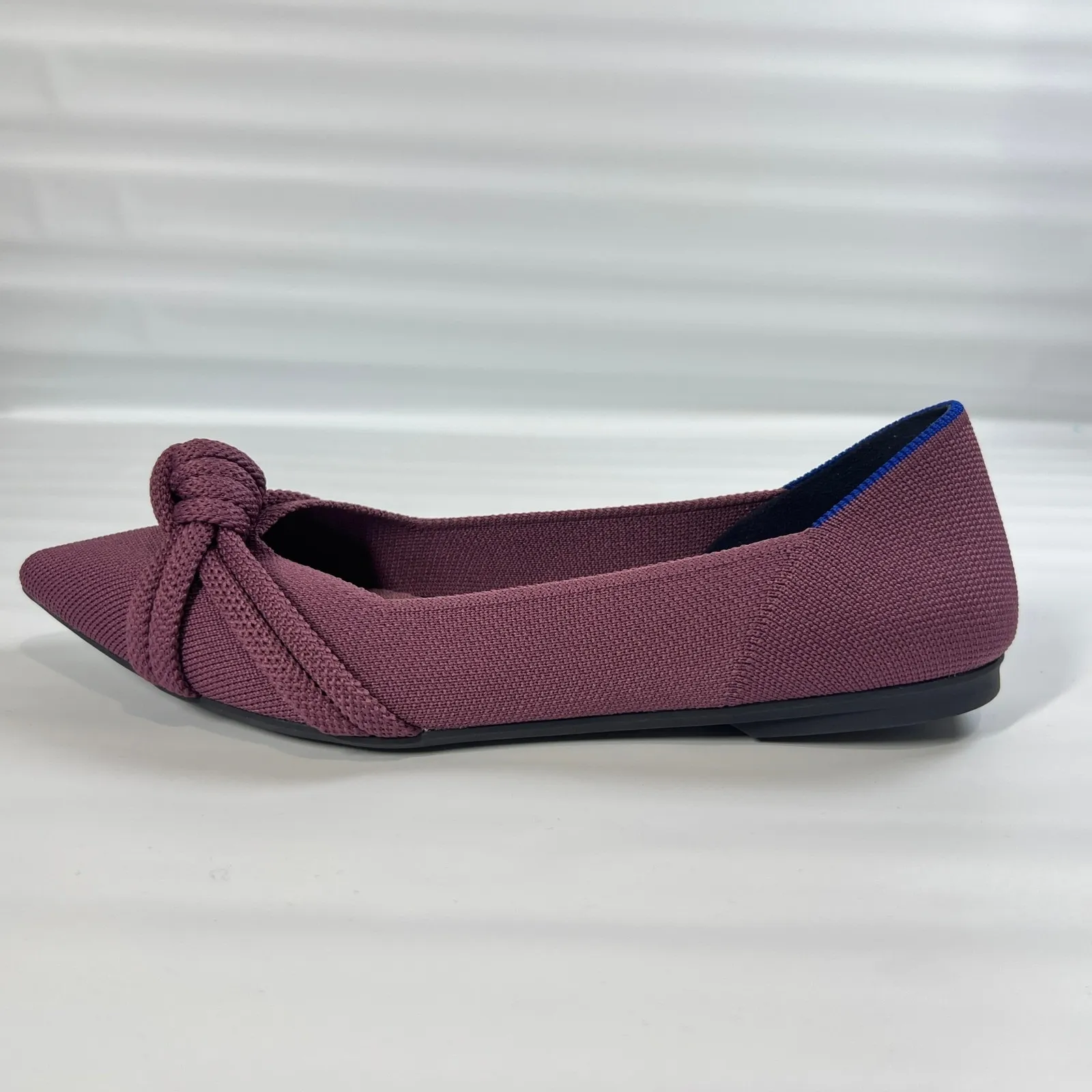 Rothy's The Point Knot Flats In Love‎ Purple Knit Shoes Size W9 EU 39 Classic - Image 9