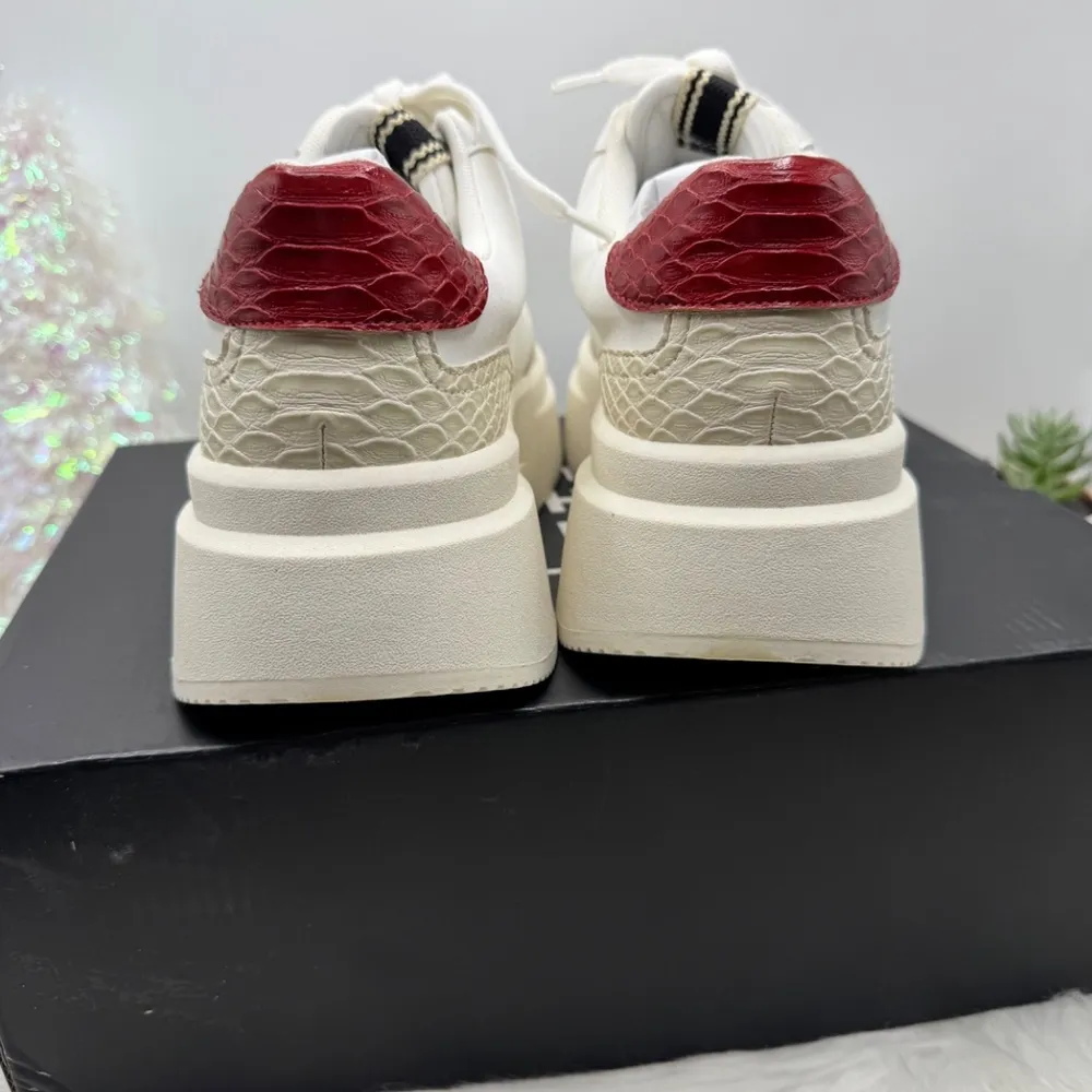 SHUSHOP Woman’s Skylar Retro Sneakers, Size 6.5 Red - Image 8