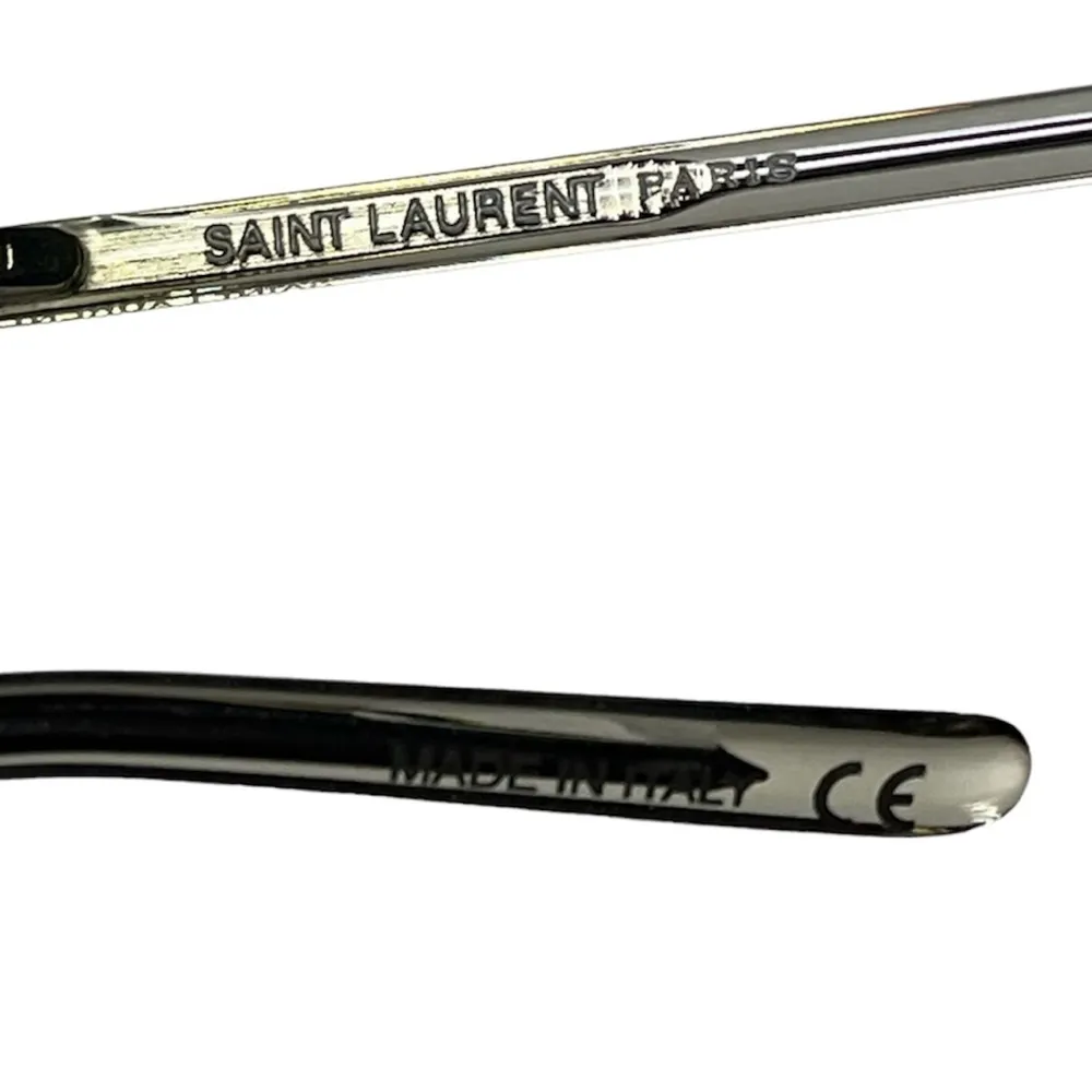 NEW Saint Laurent 53mm Transparent Round Optical Eyeglasses Beige - Image 9