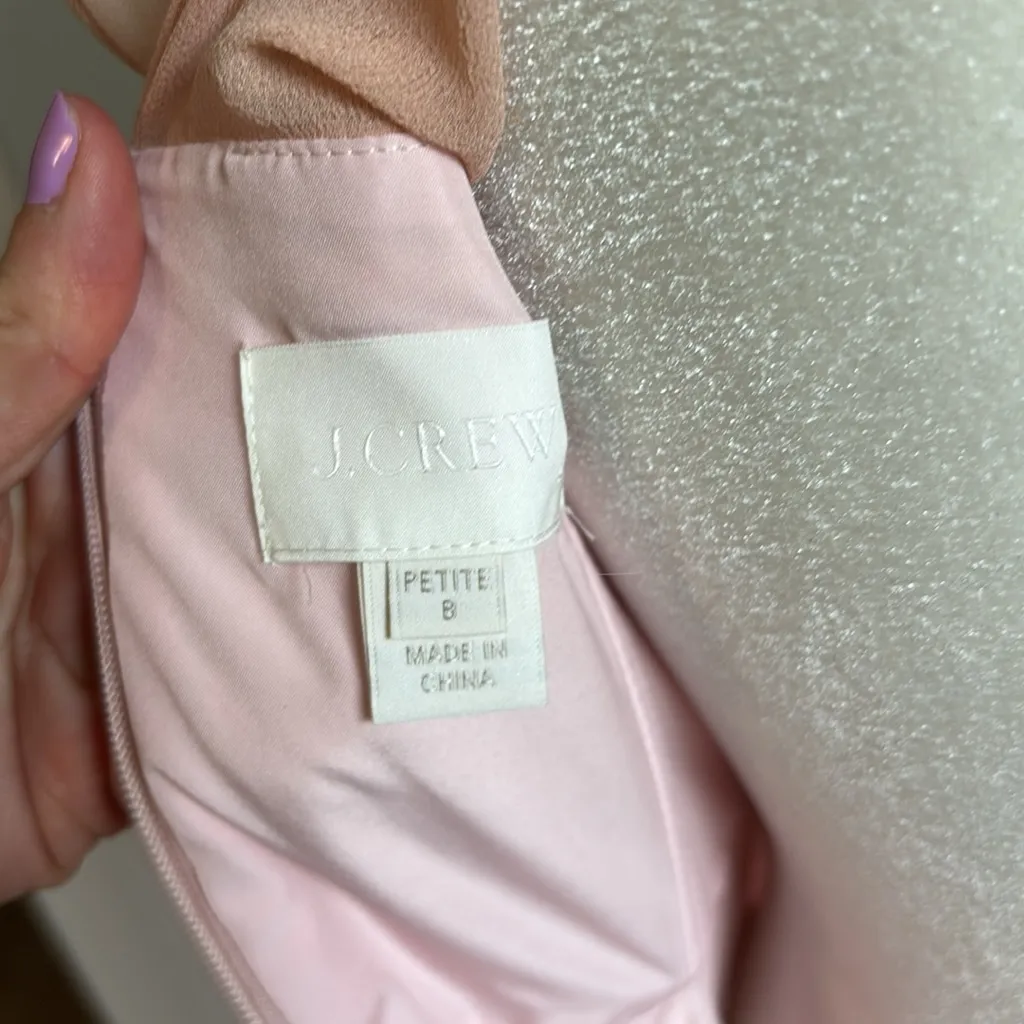 J. Crew  Clara Dress Silk Chiffon Dress Sz 8 Petite Romantic Balletcore Silk - Image 9
