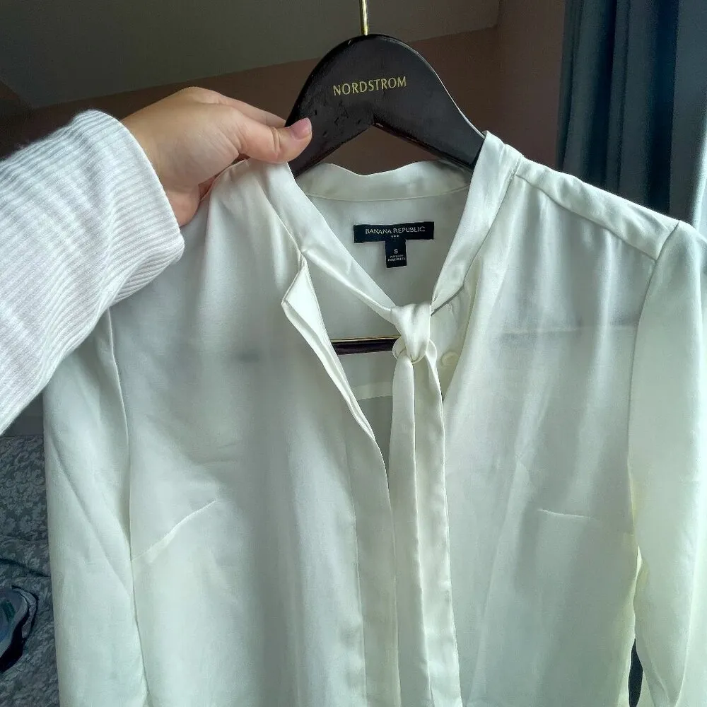 Banana Republic Factory Tie-Front Blouse - Image 3