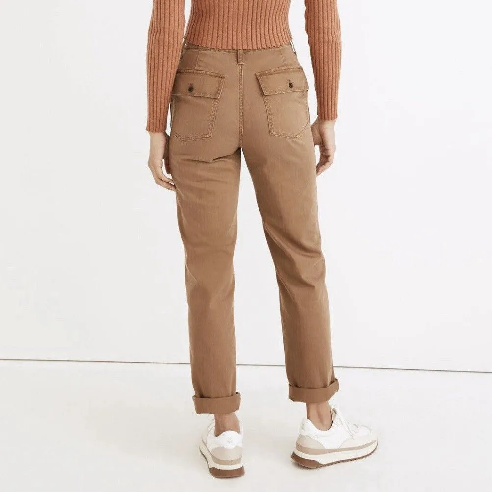 Madewell Womens Perfect Vintage Straight Workwear Pants Size 27 Brown Boho - Image 10