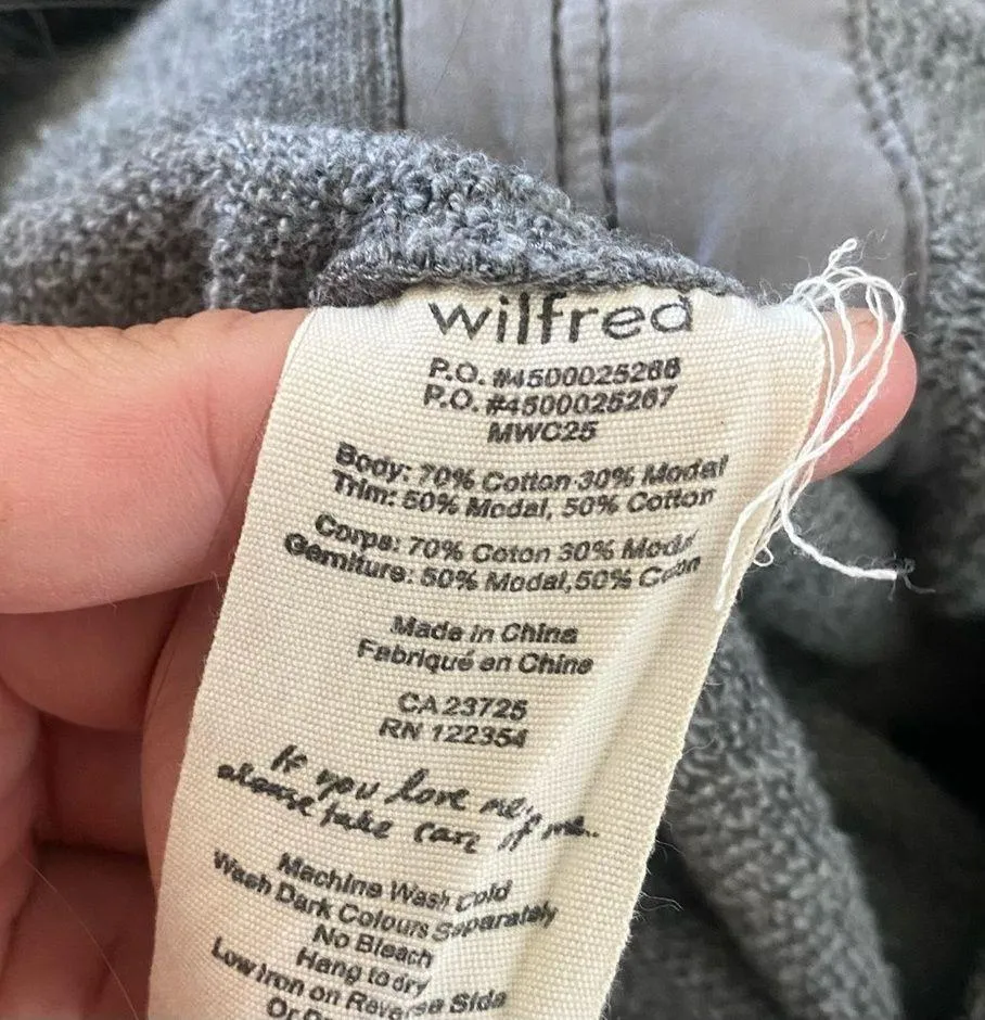 wilfred aritzia gray studded zip up hoodie jacket - Image 3