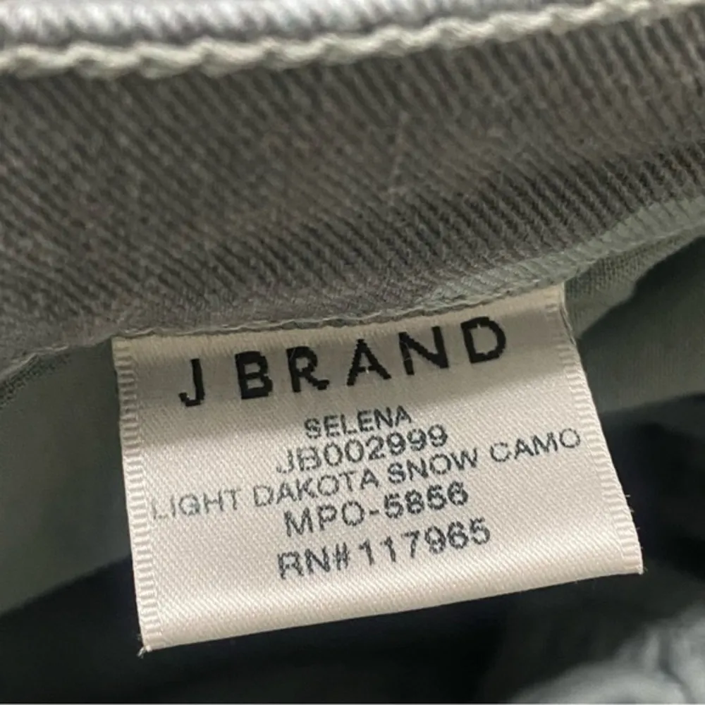 J Brand Women’s Size 27 Light Dakota Green Snow Camo Selena Cropped Jeans - Image 6