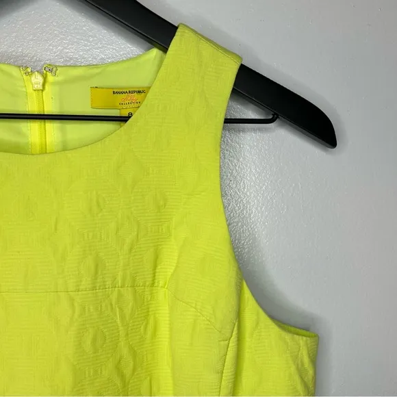 Banana Republic X Milly Clean Lime Jacquard Dress‎ Size 8 - Image 8