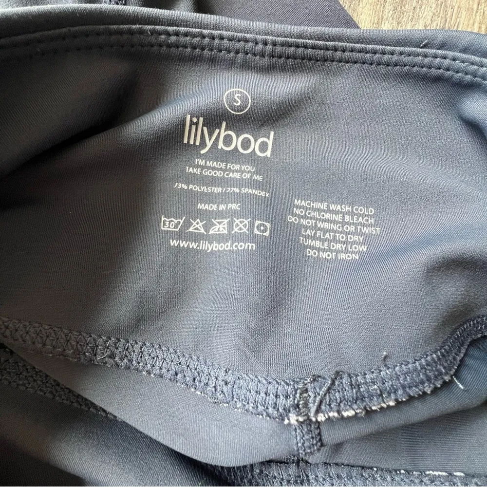 Lilybod full length athletic leggings navy blue size small - Image 8