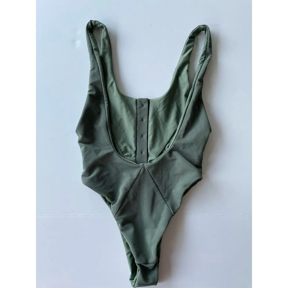 Swamis Swimwear Stella One Piece Swimsuit Taurus Size Small Green - Image 7