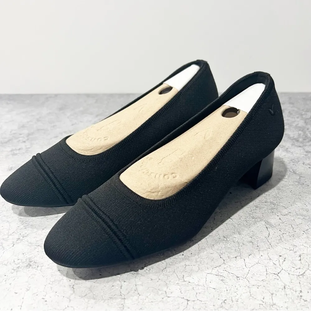 NEW VIVAIA Almond Toe Chunky Heels Black Stress Free 41.5 US 10 - Image 2
