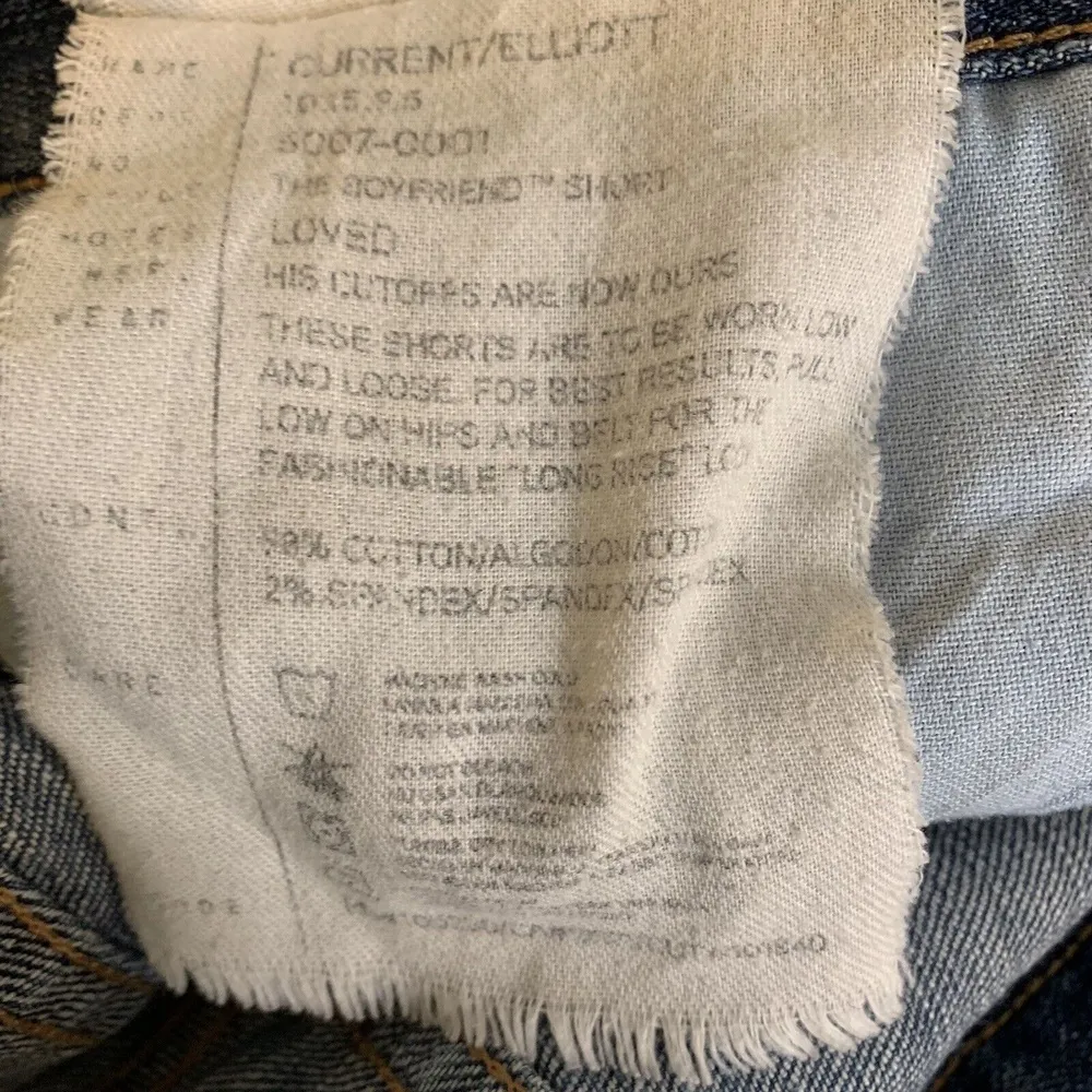 Current/Elliott Shorts Cutoff Denim Jean Shorts The Boyfriend Distressed Size 25 - Image 7