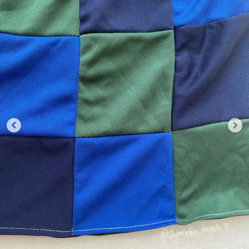 green and blue patchwork skirt - Image 6