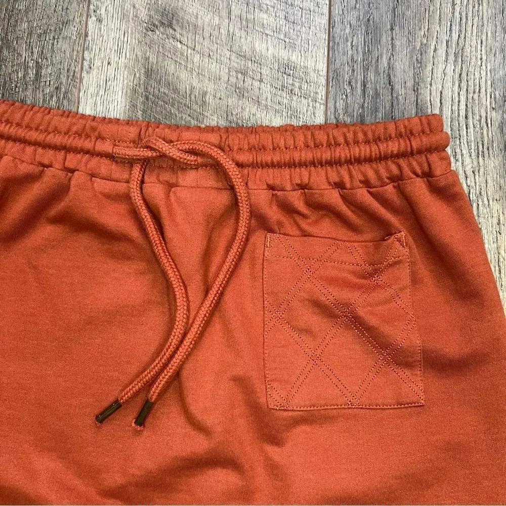 People Tree UK Rust Organic Cotton Pull On Skirt Size 10 Orange - Image 2