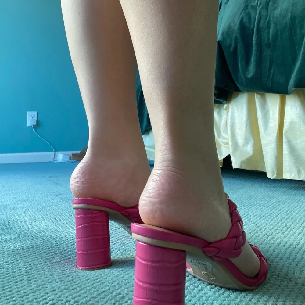 Target Women's Pink Braided Heeled Sandals size 8.5 - Image 2