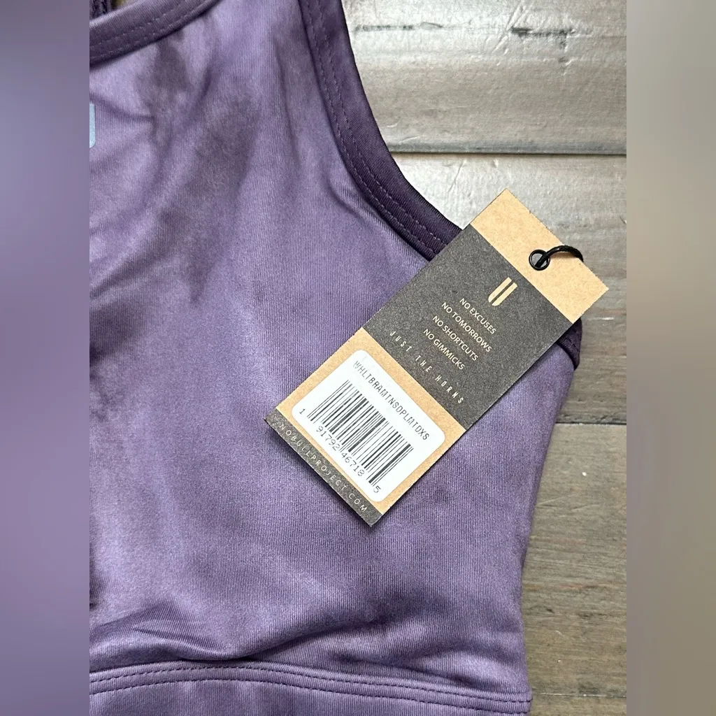 NWT NOBULL Women's Tie Dye High-Neck Sports Bra - XS - Nightshade & Plum - Image 6