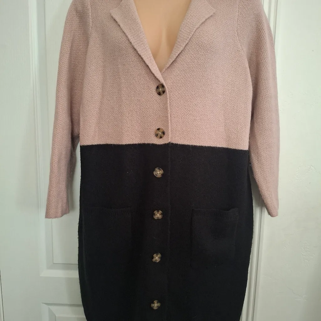Torrid Sz 2 Colorblock Botton Front Sweater Coat - Image 5