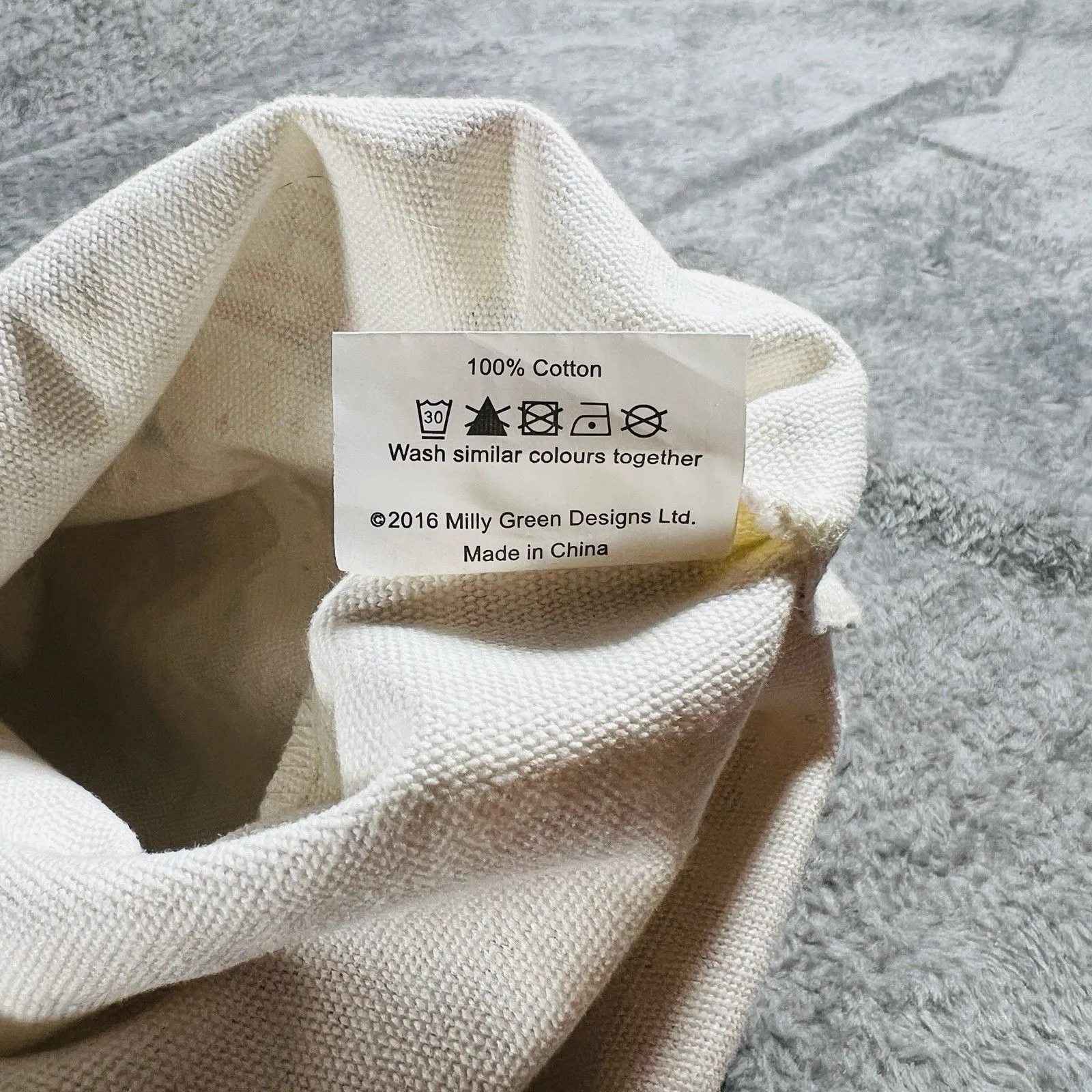 Milly Green cotton tote bag London bus Union Jack Red - Image 4