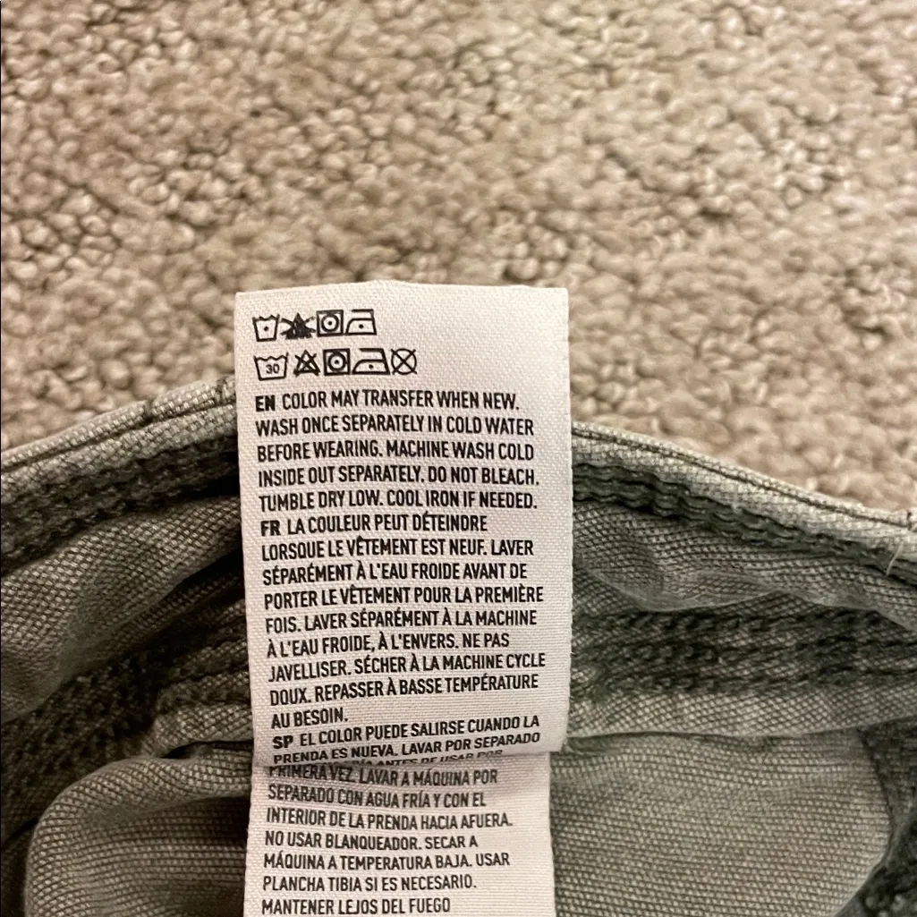 American Eagle Olive Green Cargo Pants - Size 2 - Image 6