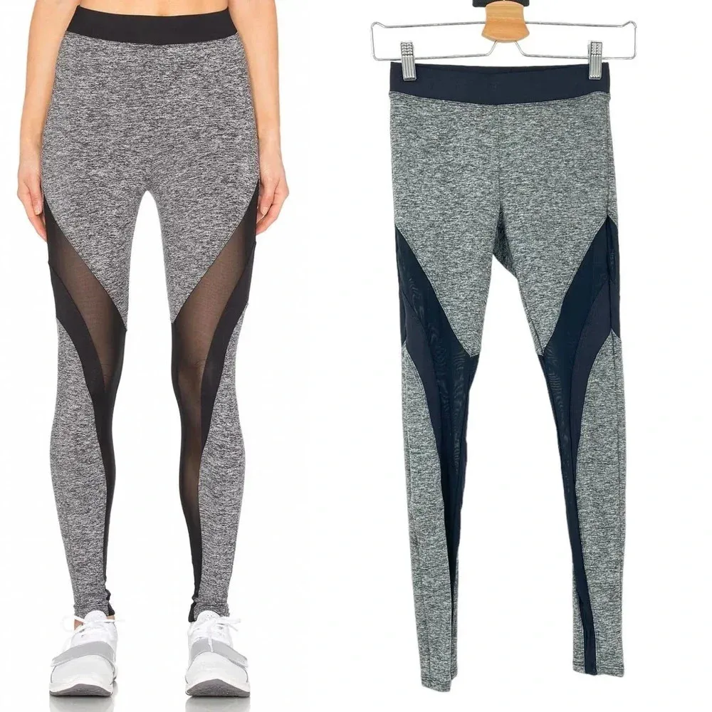 Koral Frame High Rise Leggings Heather Grey Black‎ Size Small - Image 2