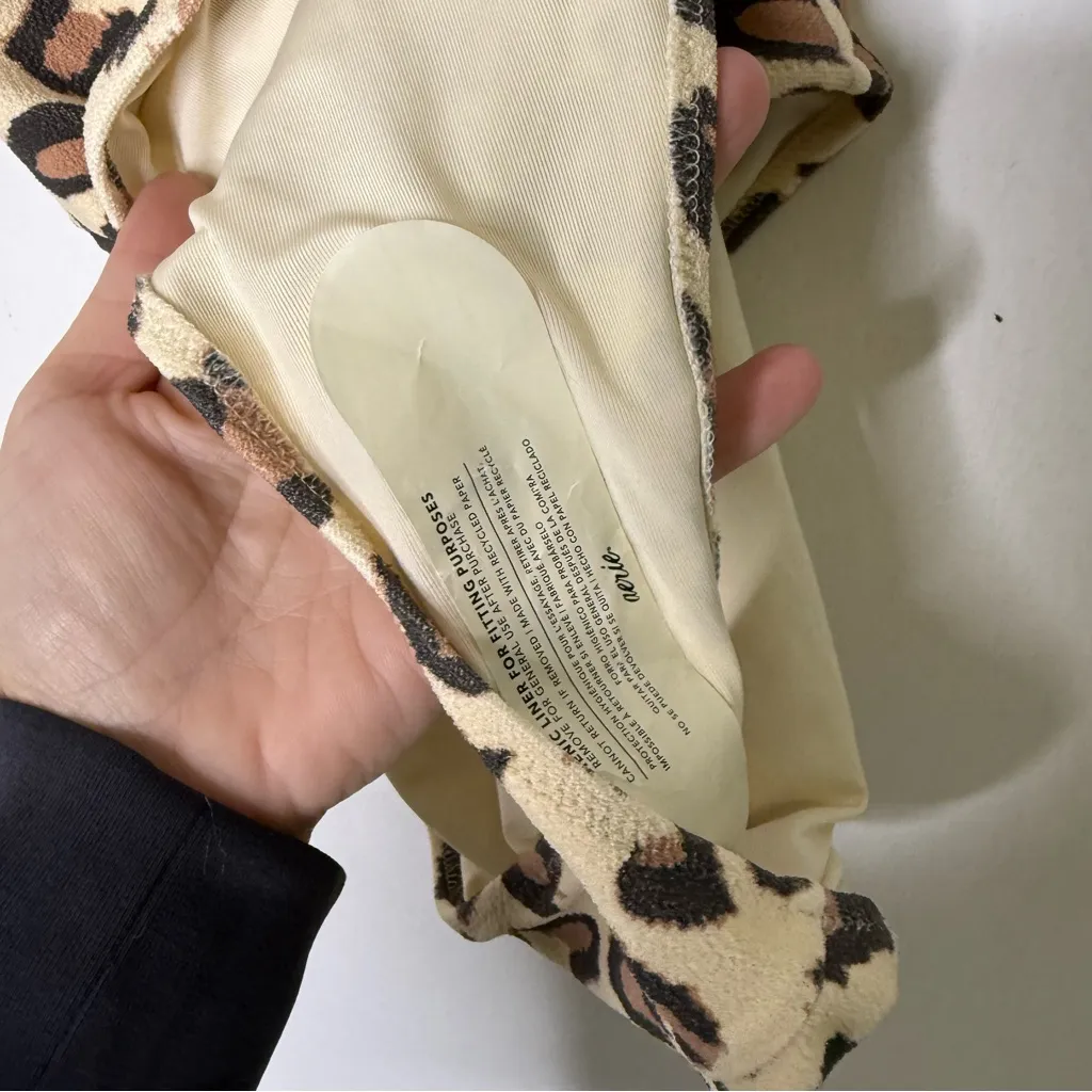 Aerie Buzzed Terry Leopard Strappy Back One Piece Swimsuit XXL NWOT - Image 6