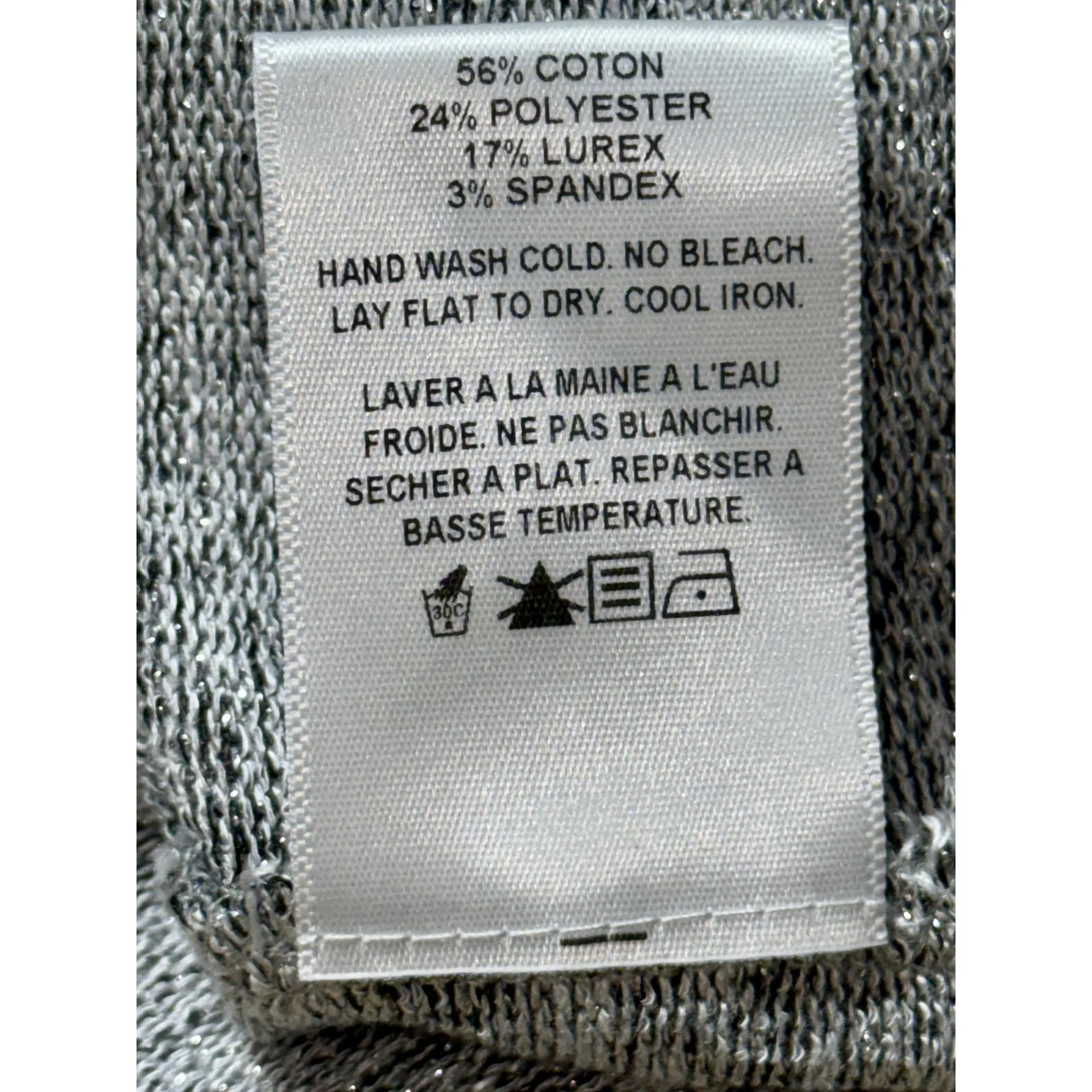 NEW Velvet Anthropologie Heathered Gray Knit V-Neck Long Sleeve Sweater Size M - Image 7