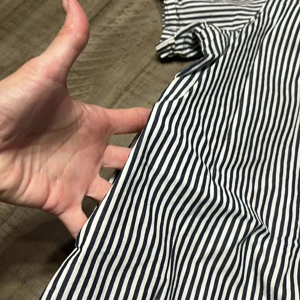 YOZLY House Dress Women Cotton Duster Robe Short Sleeve Housecoat Button Down Blue Size XXL - Image 3