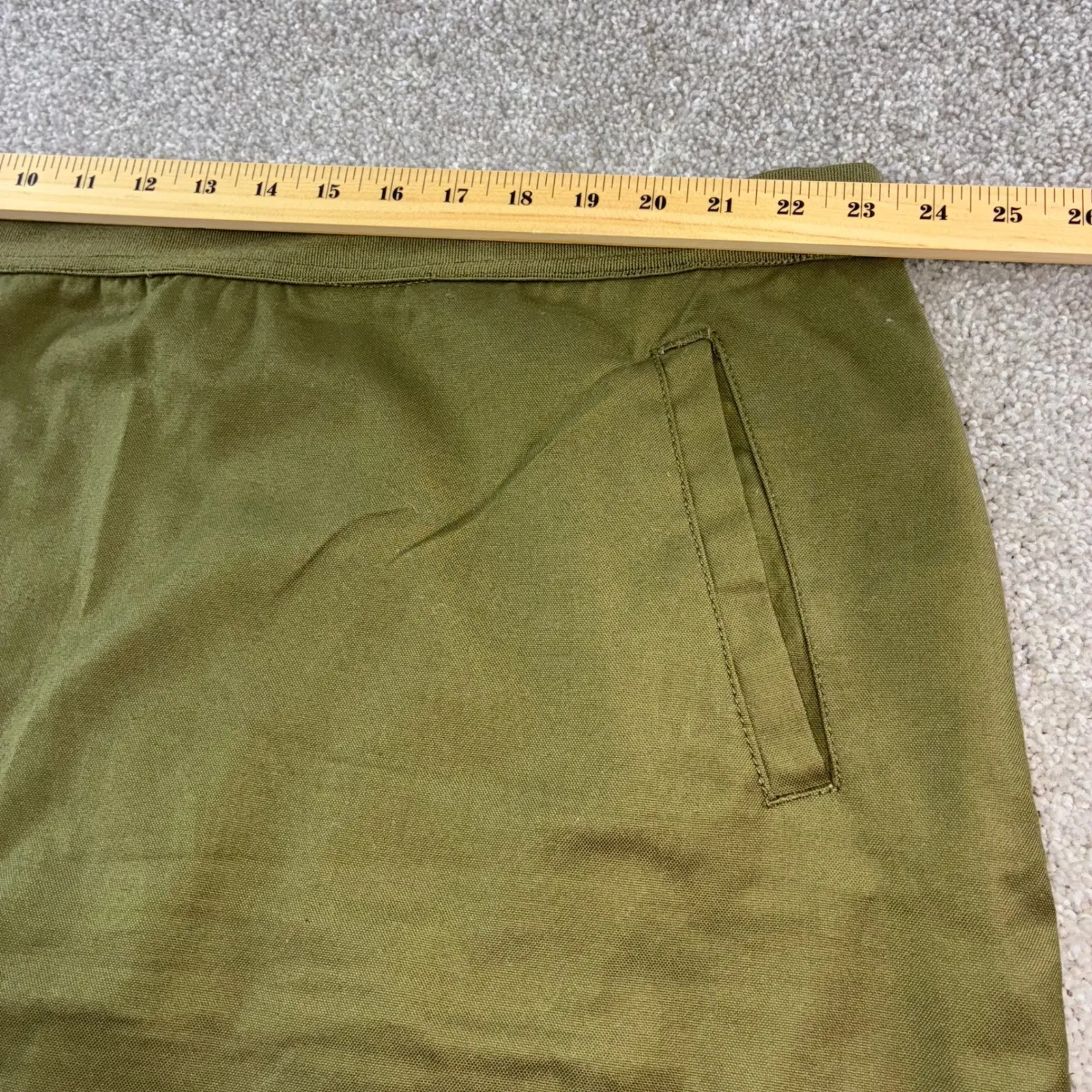 Lane Bryant Glamour Womens‎ Plus Size 28 Olive Green Utility A-Line Mini Skirt - Image 6