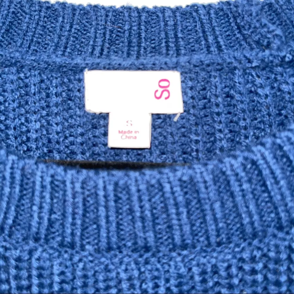 SO BEAUTIFUL BLUE STRIPED SWEATER SMALL - Image 3