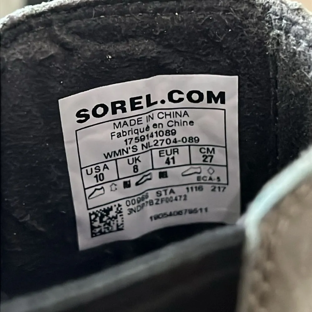 Sorel Wedge Mid Boot Waterproof Dark Gray Fog Size 10 Womens - Image 8