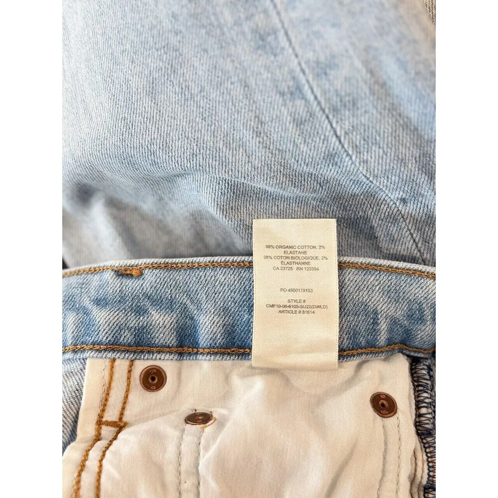 Denim Forum Womens Jeans Blue The Arlo High Rise Straight 28L Classic Size 27 - Image 13